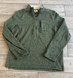 Suéter Woolrich Para Hombres XL Oliva Verde Brezo Lana Media Cremallera Senderismo Pullover - Imagen 1 de 6