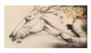 Louis Icart Vollblüter, Pur-Sang, : Giclée Kunstdruck 1938 - Bild 1 von 2