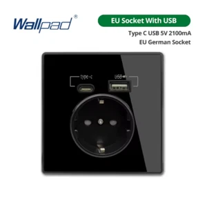 USB-C Steckdose Schuko Wandsteckdose Unterputz USB Anschluss Ladegerät - Bild 1 von 6