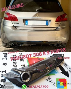 🔝DIFFUSORE SOTTO PARAURTI PER PEUGEOT 308 II 5 PORTE LOOK GTI NERO LUCIDO🔝 - Afbeelding 1 van 12