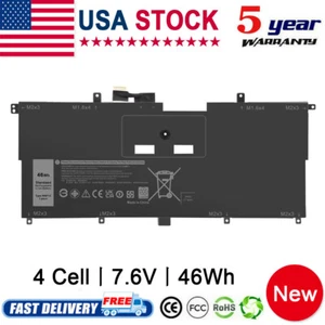 NNF1C Battery for Dell XPS 13 2 in 1 9365 XPS 13 9365 2-in-1 2017 HMPFH 46WH - Picture 1 of 10
