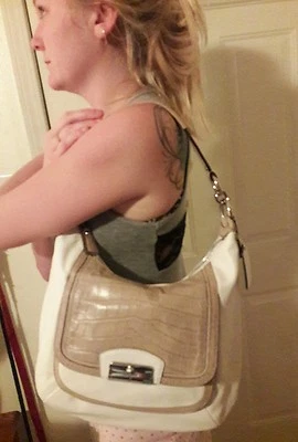 Coach Kristin spectator leather hobo, on SALE, gorgeous croc flap,  leather, NWT - Image 1 of 4