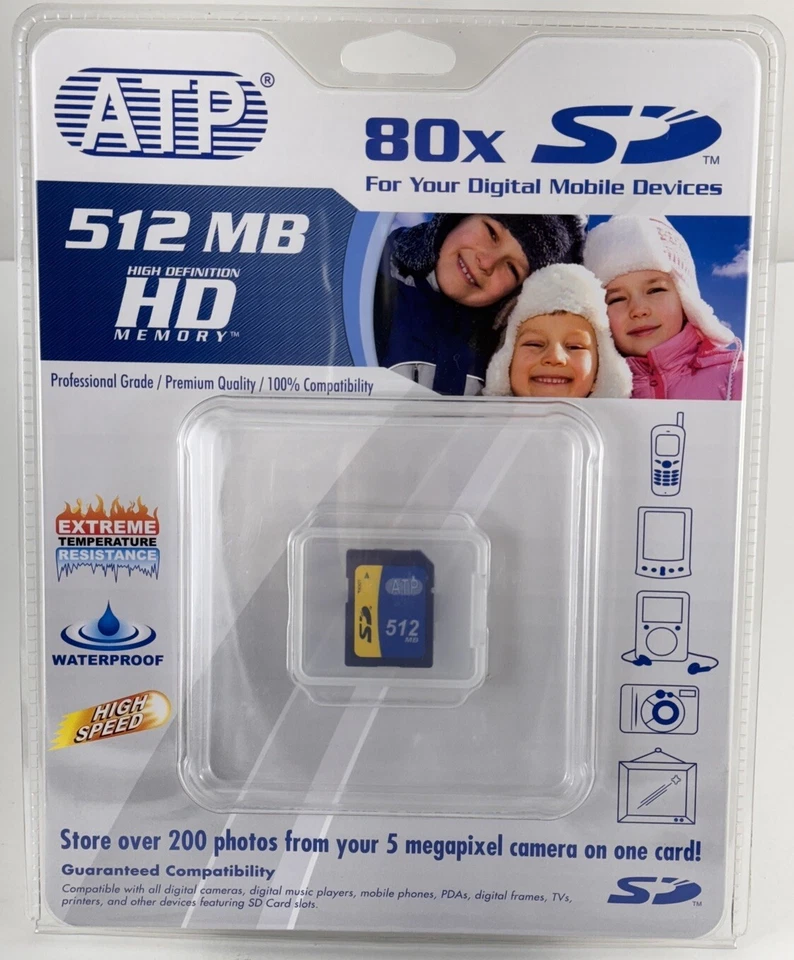 ATP 512 MB HD Memory SD Card, New - Image 1 of 4