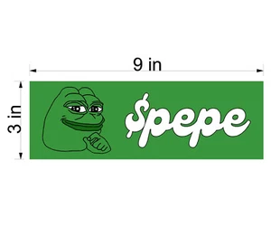 1 Pepe The Frog $pepe Crypto Meme Vinilo Ventana Coche Calcomanía Parachoques Pegatina - Imagen 1 de 1
