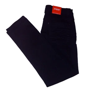 NWT Mens PAPER DENIM CLOTH Black Denim Jeans 34 x 32 Slim Fit Low Rise Zipper - Picture 1 of 9