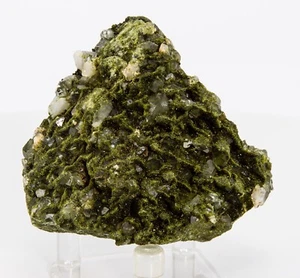 Green Epidote and Quartz Crystal Cluster Hakkari Turkey 76mm 201g H2098 - Picture 1 of 14