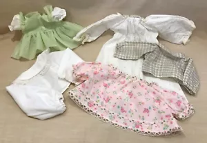 Doll Clothing Lot/5 Dresses & Tops Unfinished Doll Bear Crafts Handmade OOAK - Picture 1 of 12