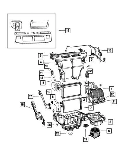 Kit de sellado de unidad de calefacción original Mopar 2008-2020 Dodge Grand Caravan 68029732AA Foto 1 de 1