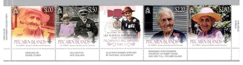 KAPPYSTAMPS 850-14 PITCAIRN ISLANDS LILY WARREN STRIP 2013 MNH Cover