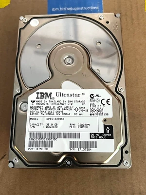 IBM 07N3130 36.9GB SCSI Hard Drive 80-Pin Hot-Swap DPSS-336950 - Image 1 of 2