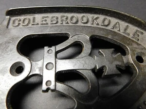 Vintage Cast Iron Footed Sad Iron Trivet - Adv. Colebrookdale Pottstown - Picture 1 of 5