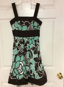Speechless Womens Dress Junior Size 5 Fully Lined Brown Green 32 - Picture 1 of 5