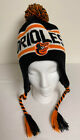 BALTIMORE ORIOLES KNIT HAT WITH POM POM & EAR FLAPS  #13719