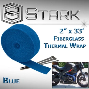 Corbatas envolventes de colector de fibra de vidrio de 2" x 33' en pies azul - Imagen 1 de 2