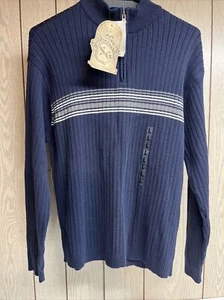 Vintage Brand Striped Blue Sweater NWT Large Unisex Youth Large 14/16 - Picture 1 of 7