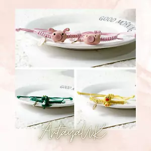 Lindo Reino Unido Pulsera Simple Joyería Regalo Joyería Pato Cerdo Oso Conejo Conejo Animal Niños - Imagen 1 de 11