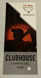 Hero World Challenge Clubhouse Champions Grill Tiger Woods Pic Photo Ticket Stub - Picture 1 of 2