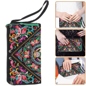  TinkSky Women's Retro Ethnic Embroider Purse Wallet Pouch Phone Bag (Butterfly