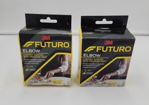 Futuro Elbow Support Comfort Pressure Pads Moderate Stabilizing Large 2pk New 
