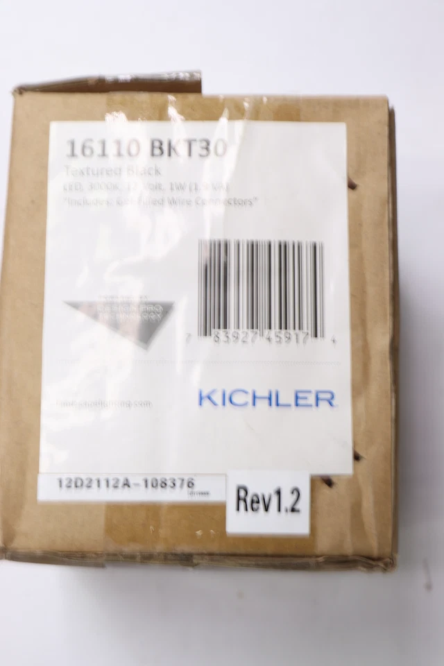 Luz de cubierta y paso Kichler Fundamentals 3000K aluminio latón cobre negro 3 pulgadas Foto 1 de 1