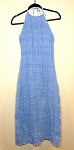 Abercrombie & Fitch Maxikleid Neckholder Rüschen blau Damen Gr. S NEU - Bild 1 von 7