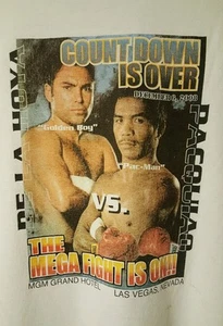 Countdown is Over De La Hoya VS. Pacquiao PRE-OWNED  Size 2XL White  T-Shirt  - Picture 1 of 5