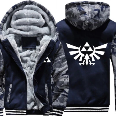 MARKENLOS Link Hoodie Winter The Legend of Zelda Coat Thicken Zip Warm Jacket Sweatshirt
