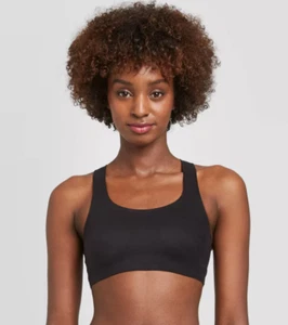 Women's Unlined Racerback Pullover Bralette -Auden -Various Sizes - Black - S591 - Picture 1 of 4
