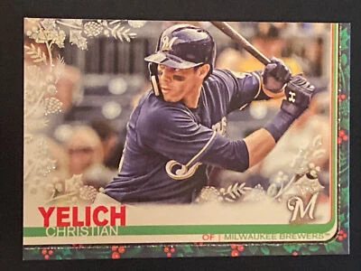 2019 Topps Holiday Metallic Snowflake #HW72 Christian Yelich Milwaukee Brewers - Image 1 of 2