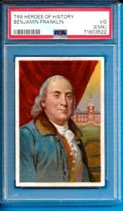 1911 T68 Heroes & Men of History - Benjamin Franklin (RB) Psa 3mk - Picture 1 of 2