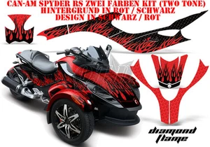KIT DE DECORACIÓN DE CARRERAS AMR CAN-AM RYKER SPYDER RS/RSS, RT/RT-S, F3 LLAMAS DE DIAMANTE B - Imagen 1 de 10