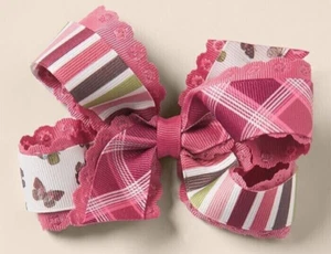 Pink Matilda Jane Fall Flutter Butterfly Medium Wee Ones® Bow NWT 3.5"H x 4.5"W - Picture 1 of 1