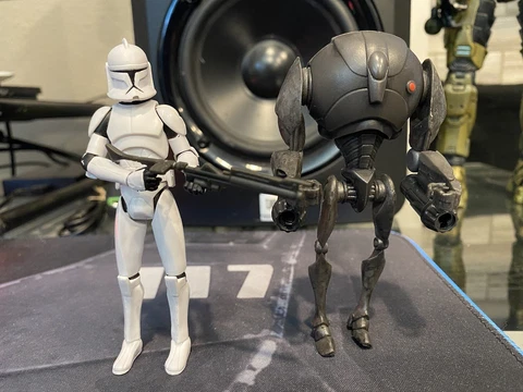 Star Wars Clone Wars 2008 SUPER BATTLE DROID & Trooper Action Figure Lot 3.75” Cover
