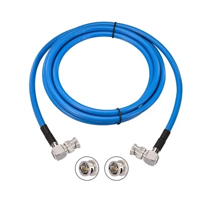 SDI Cable 6ft BNC Cable Right Angle Blue Belden 1694A Cable for 3G/6G/12G SDI - Image 1 of 4