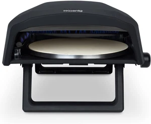 GINO640, Forno per Pizza a Gas, in Acciaio Inox, 32 Cm, Superficie Girevole a 36 - Foto 1 di 12