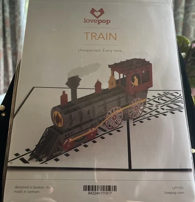 Lovepop Train Greeting Card LP 1191 - Image 1 of 2