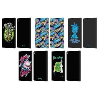 OFFICIAL RICK AND MORTY SEASON 5 GRAPHICS LEATHER BOOK CASE FOR AMAZON FIRE Foto 1 de 4