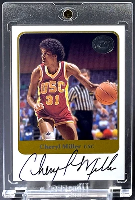 Cheryl Miller 2001 Fleer Greats Of The Game Autographs On Card Auto HOF USC - Image 1 of 2