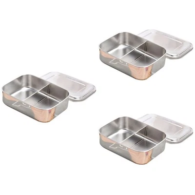  3 Count Vesperdose Mit Fächern Vesperbox Mahlzeitenzubereitungsbehälter - Bild 1 von 4