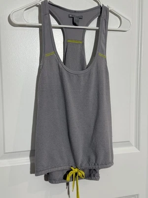 Gray Mesh Workout Top Neon Yellow Medium Forever 21 Exercise Yoga Tank Women’s - Image 1 of 4