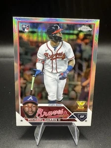 Tarjeta refractor de novato Michael Harris II 2023 Topps cromada RC #79 Atlanta Braves - Imagen 1 de 2