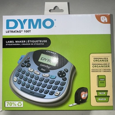Fabricante de etiquetas de mesa DYMO LetraTag 100T: gris, alimentado por batería, plástico Foto 1 de 4