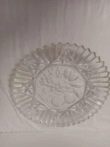 Federal Indiana Glass Clear Pioneer 11"Serving Plate. Used But In Good Condition - Picture 1 of 4