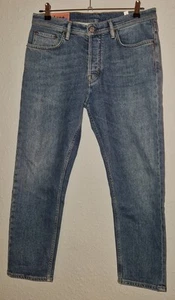 ACNE STUDIOS Jeans River Mid Blue Men’s 32 - 30 Tapered Fit Cropped Legs - Picture 1 of 9