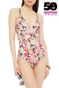 PVP €330 STELLA McCARTNEY Traje de Baño de Una Pieza Talla XS Patrón Floral Hecho en Italia - Imagen 1 de 6