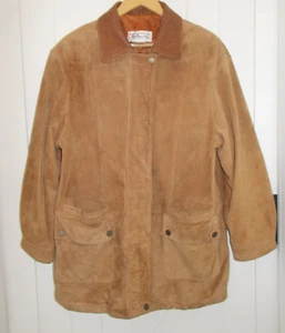 Giacca cappotto vintage Talbots marrone scamosciato vera pelle fienile lavoro donna L western - Foto 1 di 11