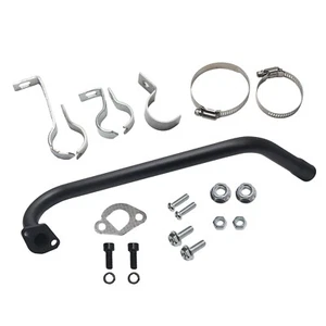 Black Exhaust Pipe Kit for Predator 212cc 196cc GX160 GX200 Go Kart Minibike - Picture 1 of 11