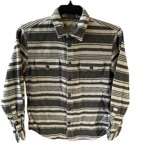 Marine Layer Men’s Small Shirt Long Sleeve Heavy Cotton Gray Stripe - Picture 1 of 9
