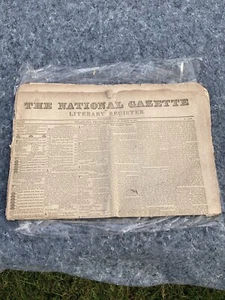 (5) Antique1827 The National Gazette Newspaper Lot *RARE* - Picture 1 of 4