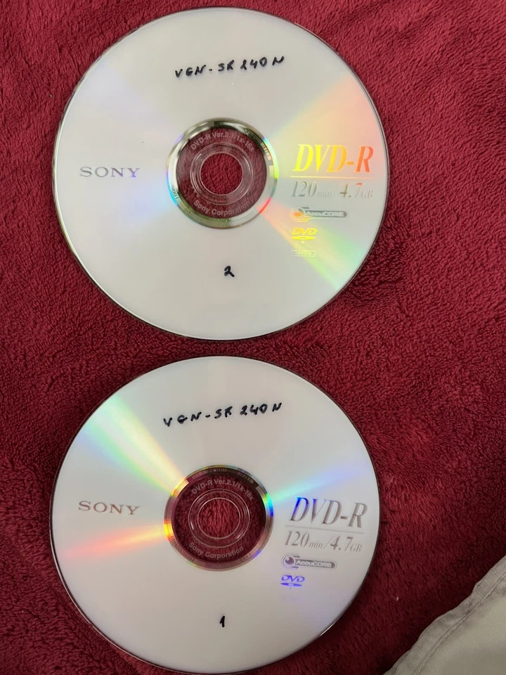 Sony VAIO VGN-SR240  Recovery Disks Windows XP - Image 1 of 1